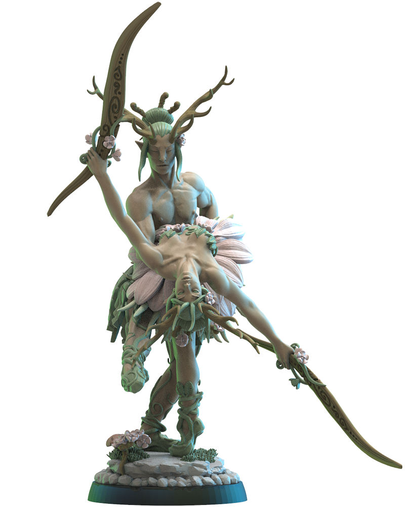Kyomi &amp; Haru, the eternal dancers - Wood Elves - TTRPG - Wargaming - Dungeons and Dragons