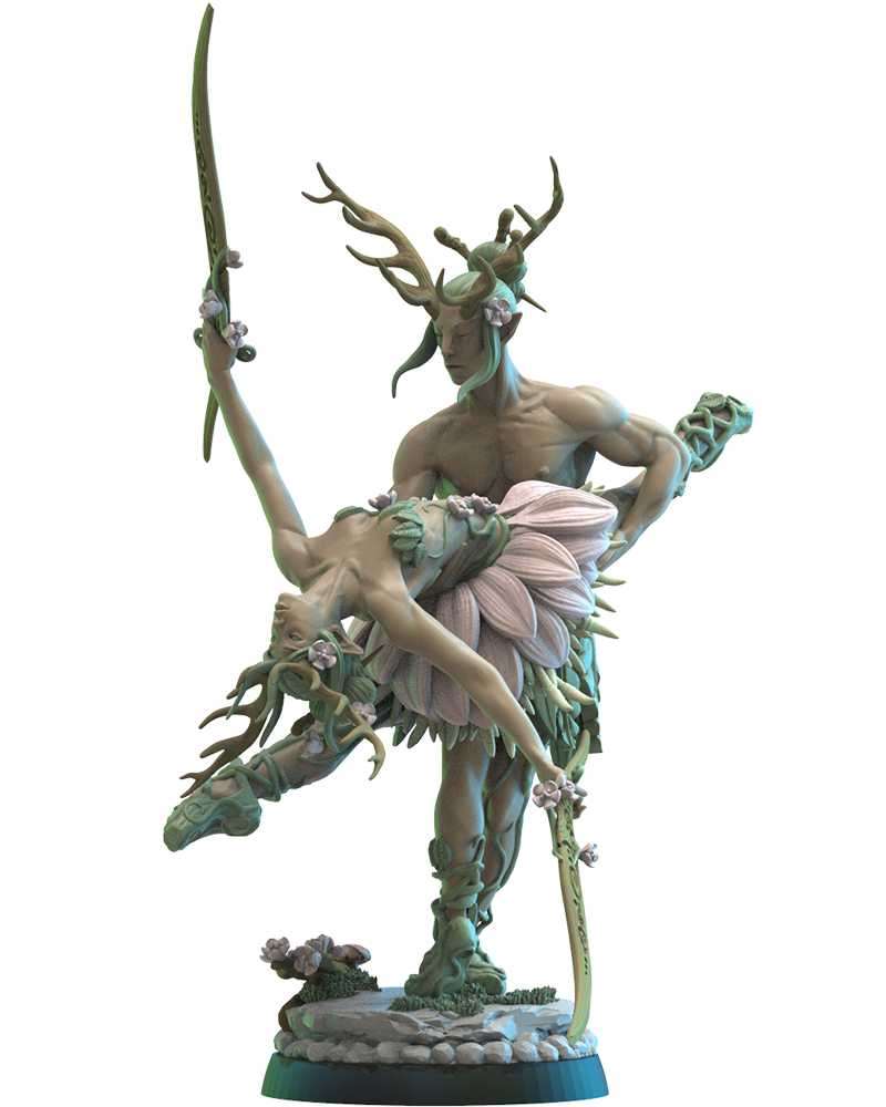 Kyomi &amp; Haru, the eternal dancers - Wood Elves - TTRPG - Wargaming - Dungeons and Dragons