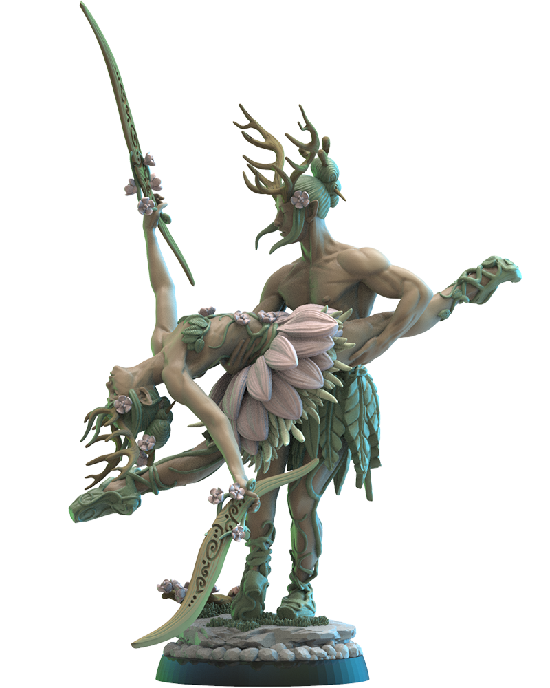 Kyomi &amp; Haru, the eternal dancers - Wood Elves - TTRPG - Wargaming - Dungeons and Dragons