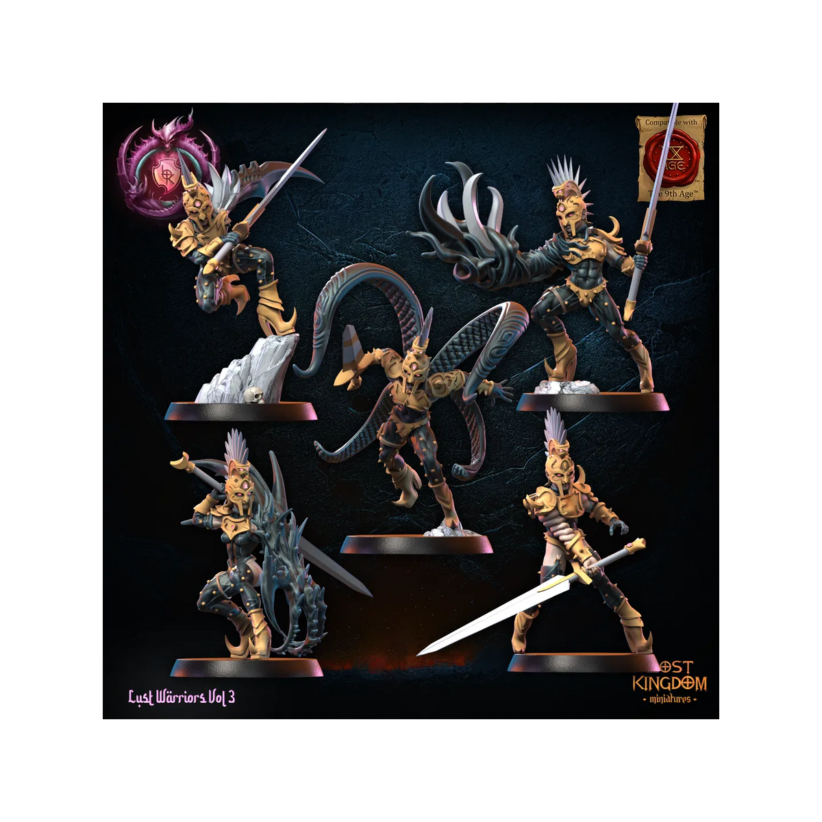Lust Fallen (x10) Lust Warriors - TTRPG - Wargaming - Dungeons and Dragons