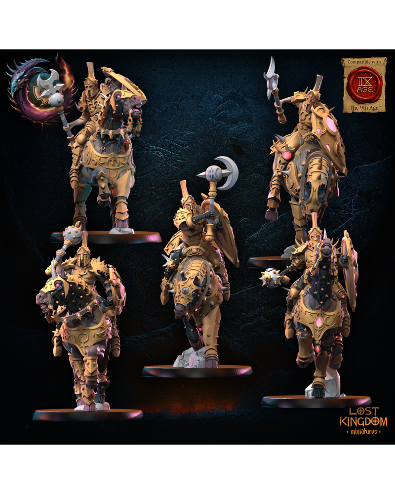 Lust Warrior Knights (x5) - Warriors of the Dark Gods - TTRPG - Wargaming - Dungeons and Dragons