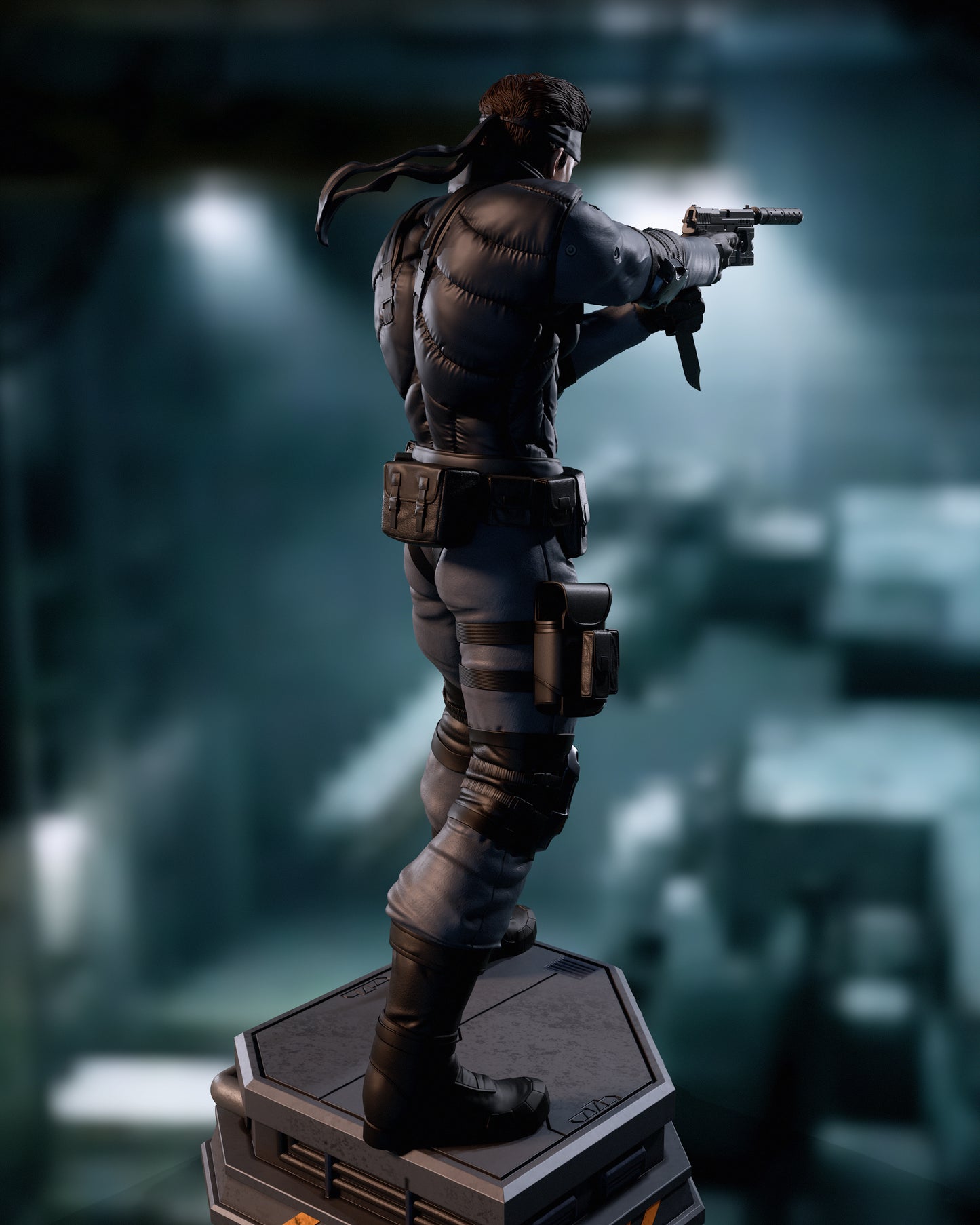 Solid Snake Sculpture (75mm to 500mm) - Unassembled/Unpainted/3D Print