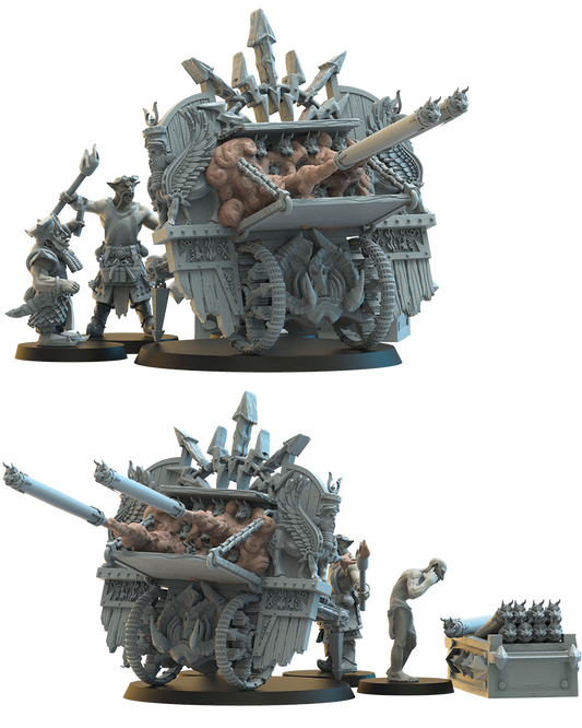 Magmhôrin Hwacha - Chaos Dwarves - Infernal Dwarves - Dungeons and Dragons - Lost Kingdom - Tabletop RPG Miniature - Roleplaying 3D Printed Fantasy Mini
