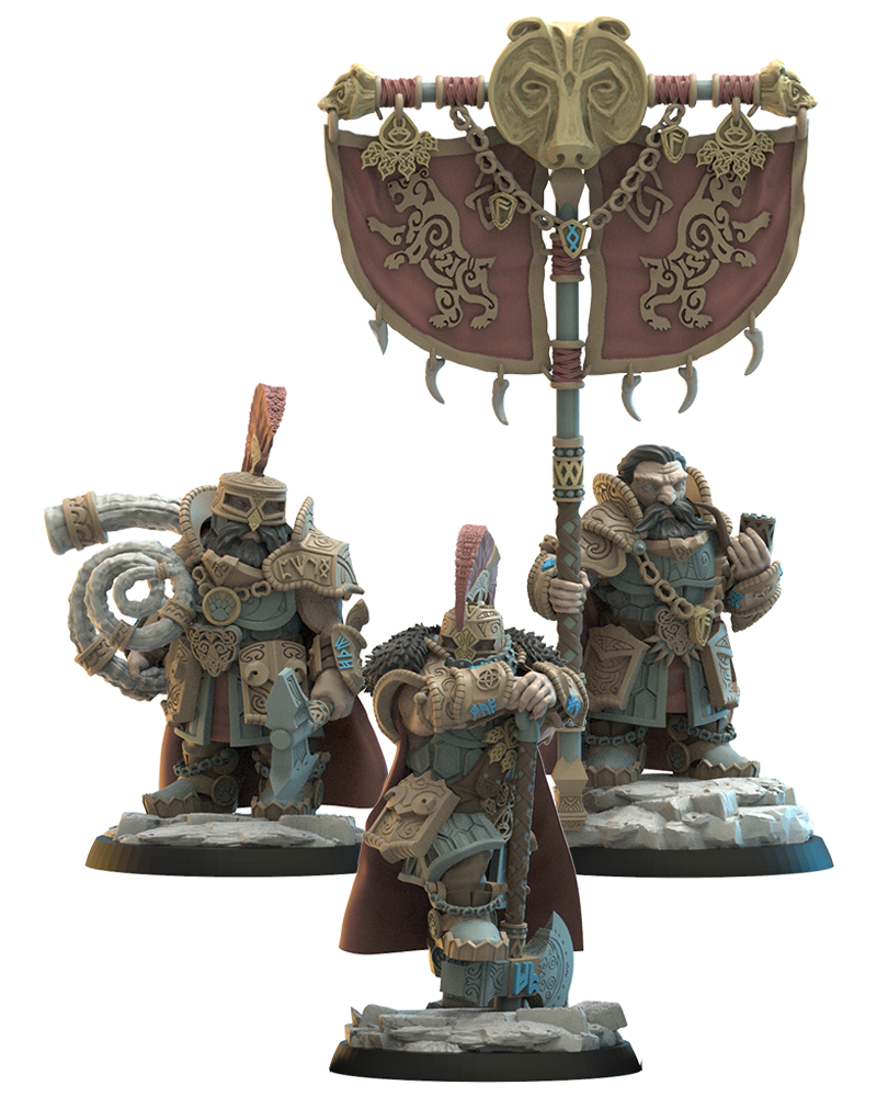 Magyabor Guard CG (x3) Dwarves - TTRPG - Wargaming - LOTR - Dungeons and Dragons