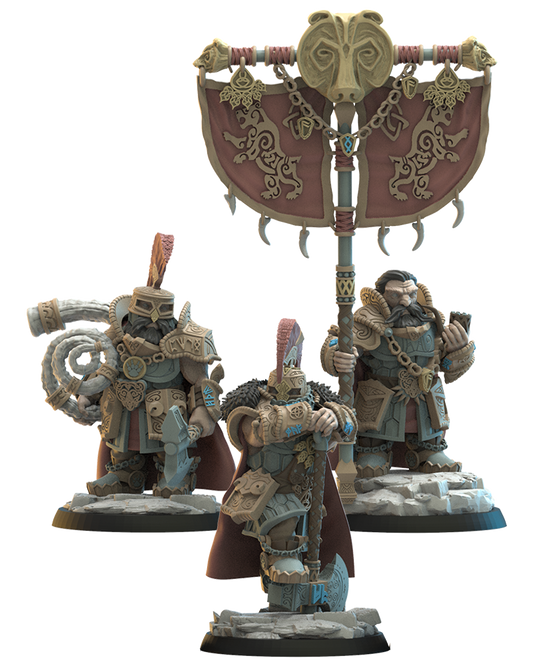 Magyabor Guard CG (x3) Dwarves - TTRPG - Wargaming - LOTR - Dungeons and Dragons
