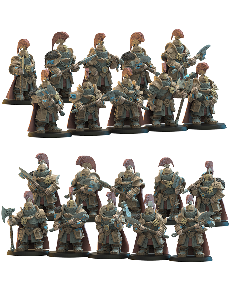 Magyabor Guard (x10) Dwarves - TTRPG - Wargaming - Dungeons and Dragons