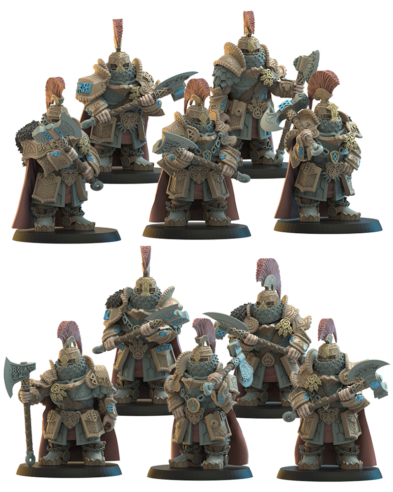 Magyabor Guard (x10) Dwarves - TTRPG - Wargaming - Dungeons and Dragons