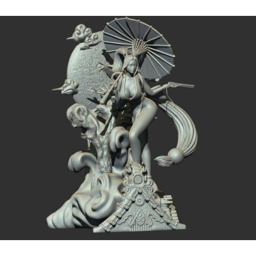 Mai Shiranui Figurine - Dungeons and Dragons - by Dungeons and Dragons - Tabletop RPG Miniature - Roleplaying 3D Printed Fantasy Mini