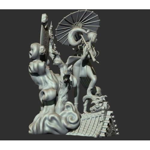 Mai Shiranui Figurine - Dungeons and Dragons - by Dungeons and Dragons - Tabletop RPG Miniature - Roleplaying 3D Printed Fantasy Mini