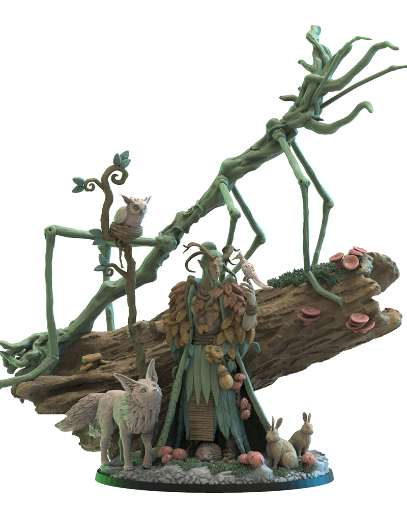 Masaki, Ancient Druid - Wood Elf - TTRPG - Wargaming - Dungeons and Dragons