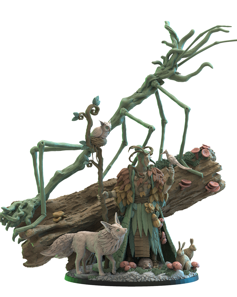 Masaki, Ancient Druid - Wood Elf - TTRPG - Wargaming - Dungeons and Dragons