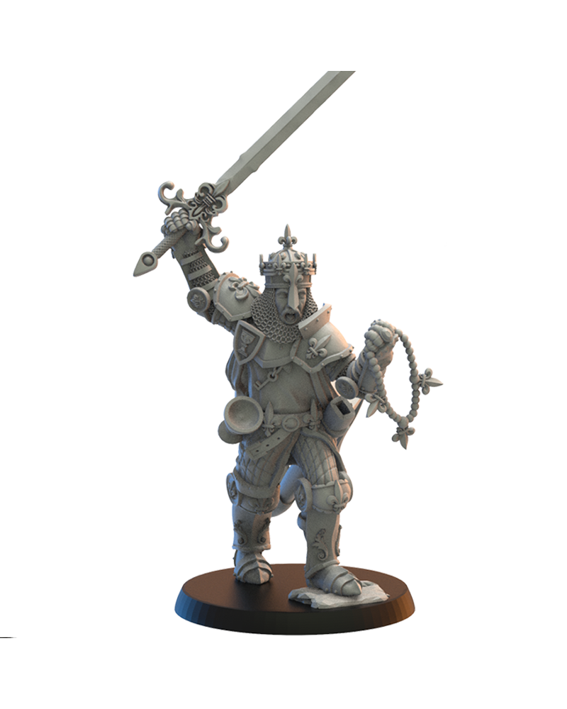 Allard, Mercia King on foot - Bretons - TTRPG - Wargaming - Dungeons and Dragons