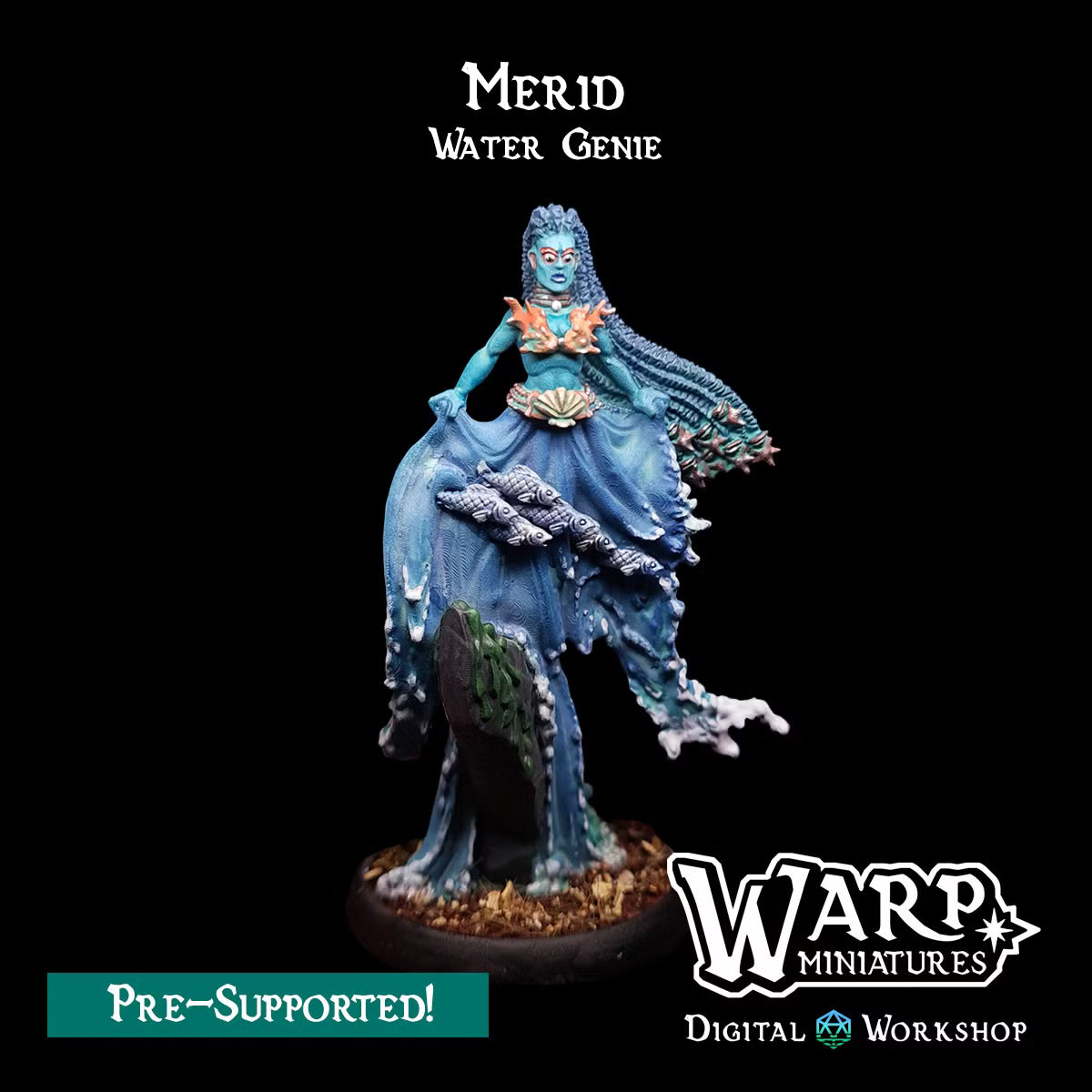 Marid - Water Genie - Elemental - TTRPG - Wargaming - Dunegons and Dragons