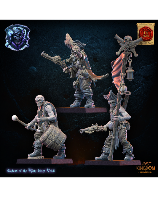 Artilleurs de Misty Island CG (x3) - Pirates morts-vivants - JDR - Wargaming - Donjons et Dragons