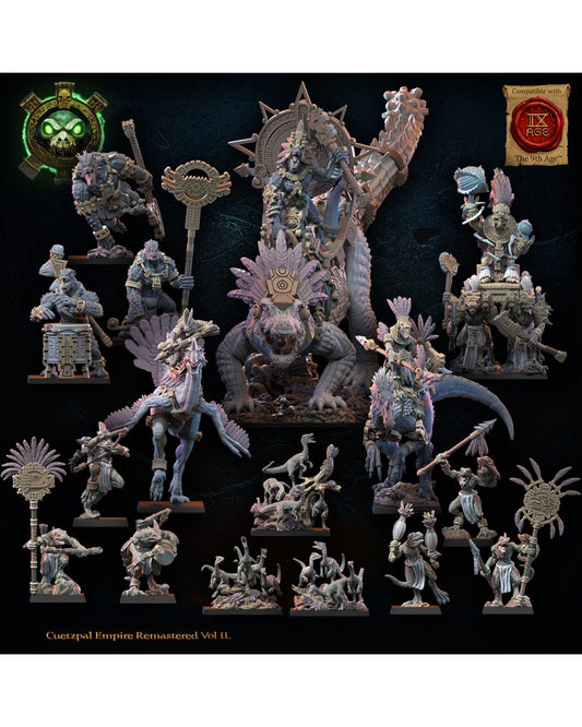 Cuetzpal Empire Vol II (x16) - Lizard-Men - TTRPG - Wargaming - Dungeons and Dragons