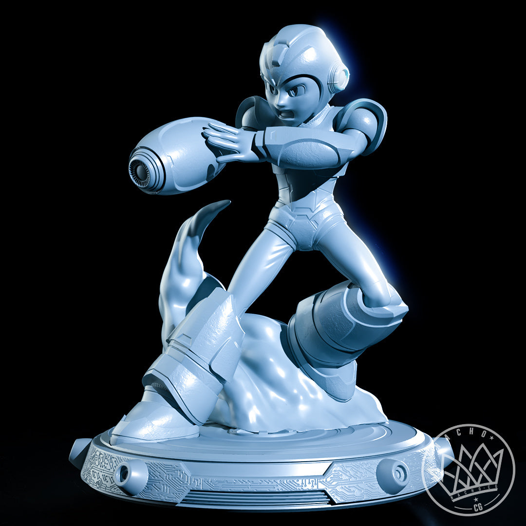 Megaman Diorama (75mm to 500mm) Unassembled/Unpainted/3D Print