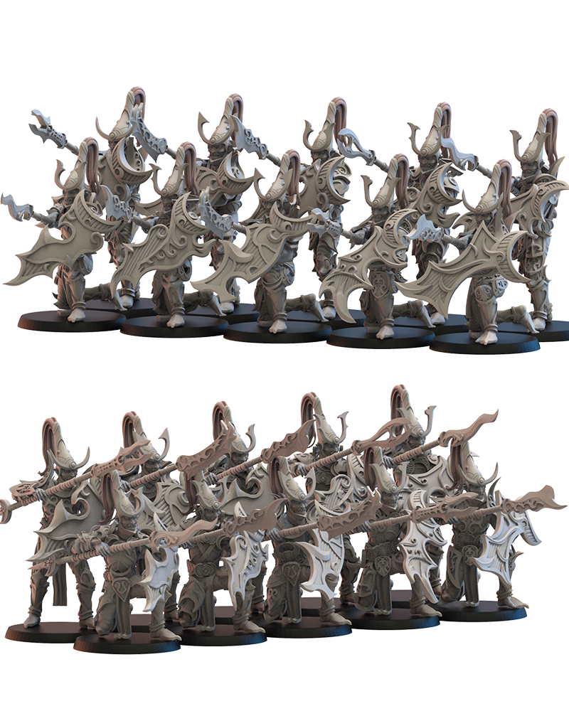 Nightfall Knights on foot (x10) Night Elves - TTRPG - Wargaming - Dungeons and Dragons