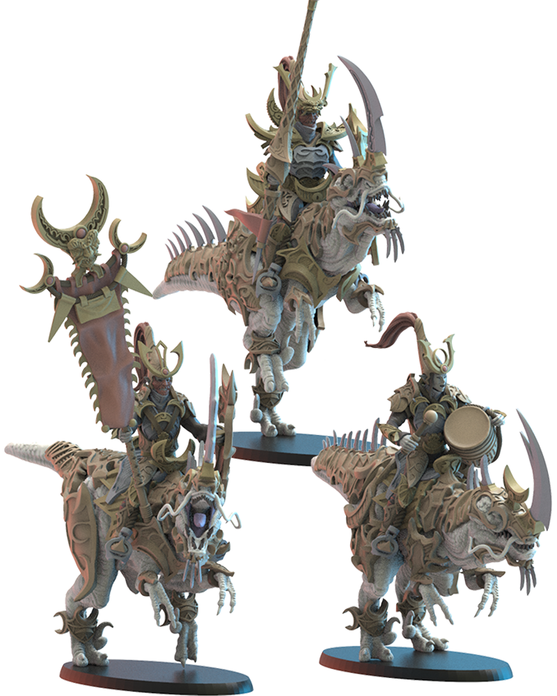 Nightfall Knights on Kyōryū CG (x3) - Night Elves - TTRPG - Wargaming - Dungeons and Dragons