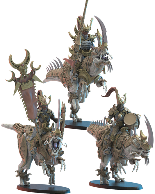 Chevaliers du crépuscule sur Kyōryū CG (x3) - Elfes de la nuit - JDR - Wargaming - Donjons et Dragons
