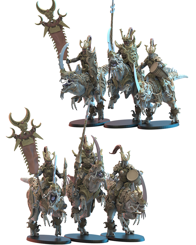 Nightfall Knights on Kyōryū CG (x3) - Night Elves - TTRPG - Wargaming - Dungeons and Dragons