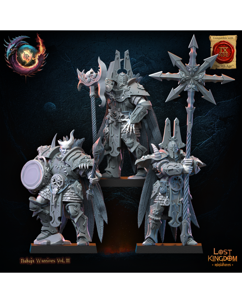 Nukuja Chosen CG (x3) Warriors of the Dark Gods - TTRPG - Wargaming - Dungeons and Dragons