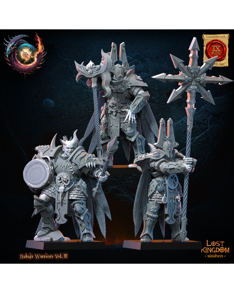 Nukuja Chosen CG (x3) Warriors of the Dark Gods - TTRPG - Wargaming - Dungeons and Dragons