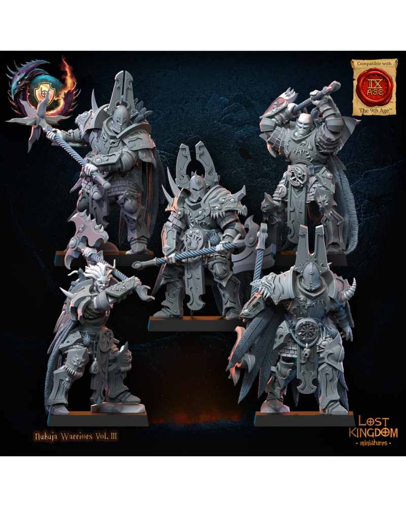 Nukuja Chosen (x5) - Warriors of the Dark Gods - TTRPG - Wargaming - Dungeons and Dragons