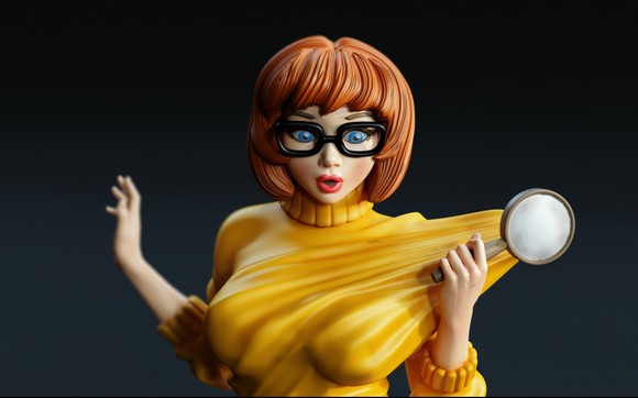 Velma SFW/NSFW Sculpture (75mm to 500mm) - Unassembled/Unpainted/3D Print