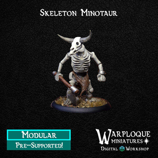 Skeleton Minotaur - TTRPG - Wargaming - Dungeons and Dragons