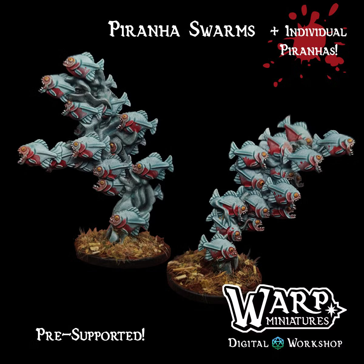 Piranha Swarms - TTRPG - Wargaming - Dungeons and Dragons