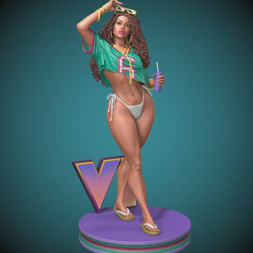 GTA 6 Cover Girl Sculpture (75mm to 500mm) - Unassembled/Unpainted/3D Print