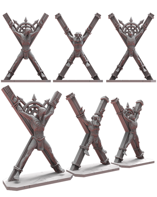 Prisoners/Skinned (x3) - TTRPG - Wargaming - Mordheim - Dungeons and Dragons