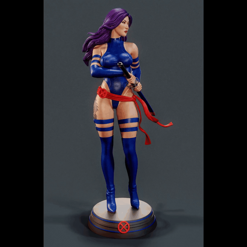 Psylocke Sculpture (75mm to 500mm) - Unassembled/Unpainted/3D Print