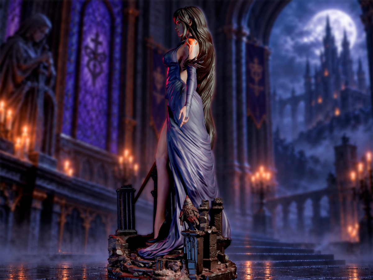 Shanoa (Castlevania) Sculpture (75mm to 500mm) - Unassembled/Unpainted/3D Print
