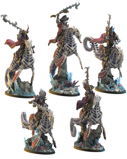 Chevaliers rouges (x5) - Pirates morts-vivants - JDR - Wargaming - Donjons et Dragons