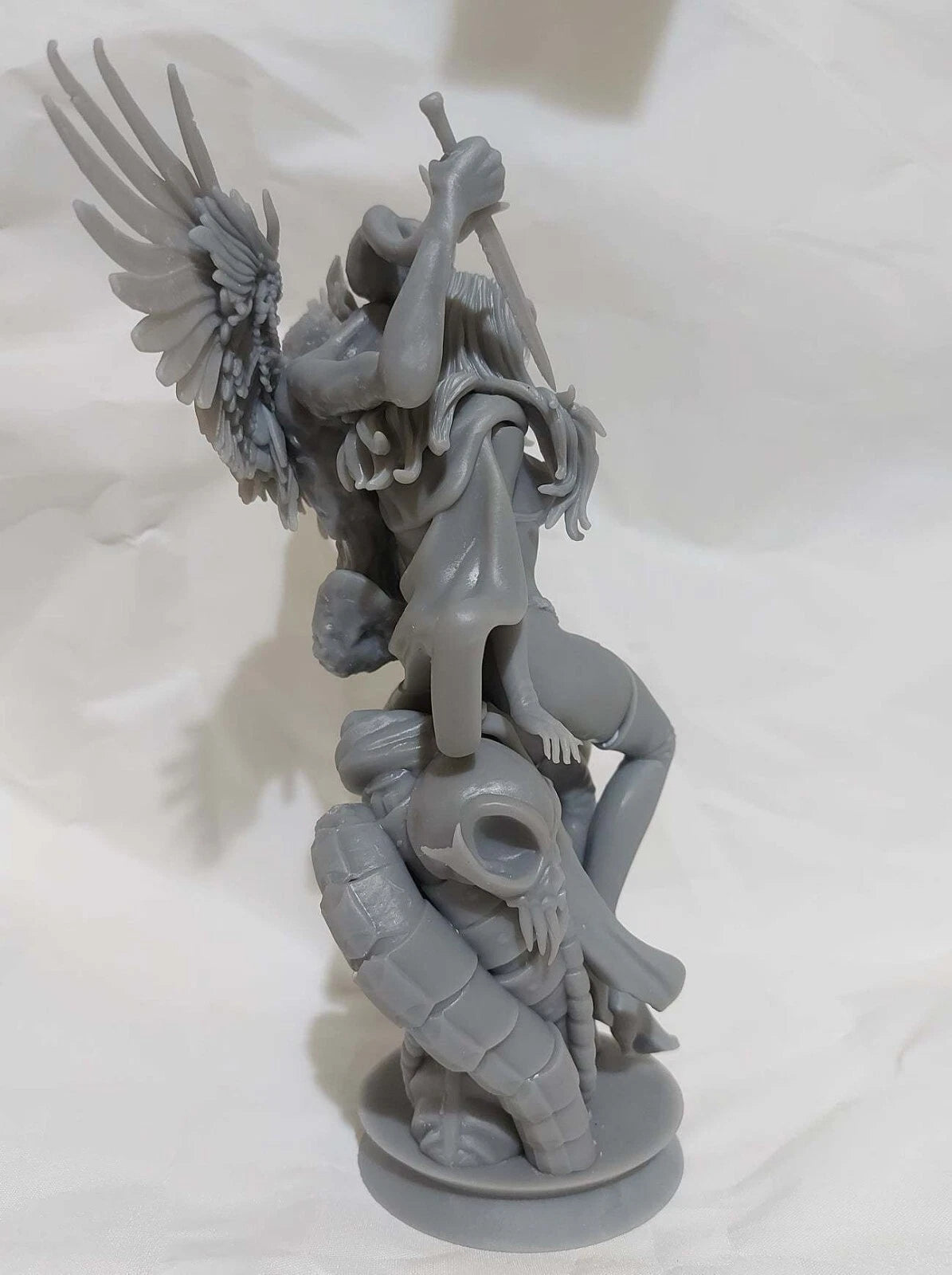 Lady Death Sculpture (200mm)/3D Printed/Unpainted/Unassembled - CA_3DArt- Tabletop RPG Miniature - Roleplaying 3D Printed Fantasy Mini
