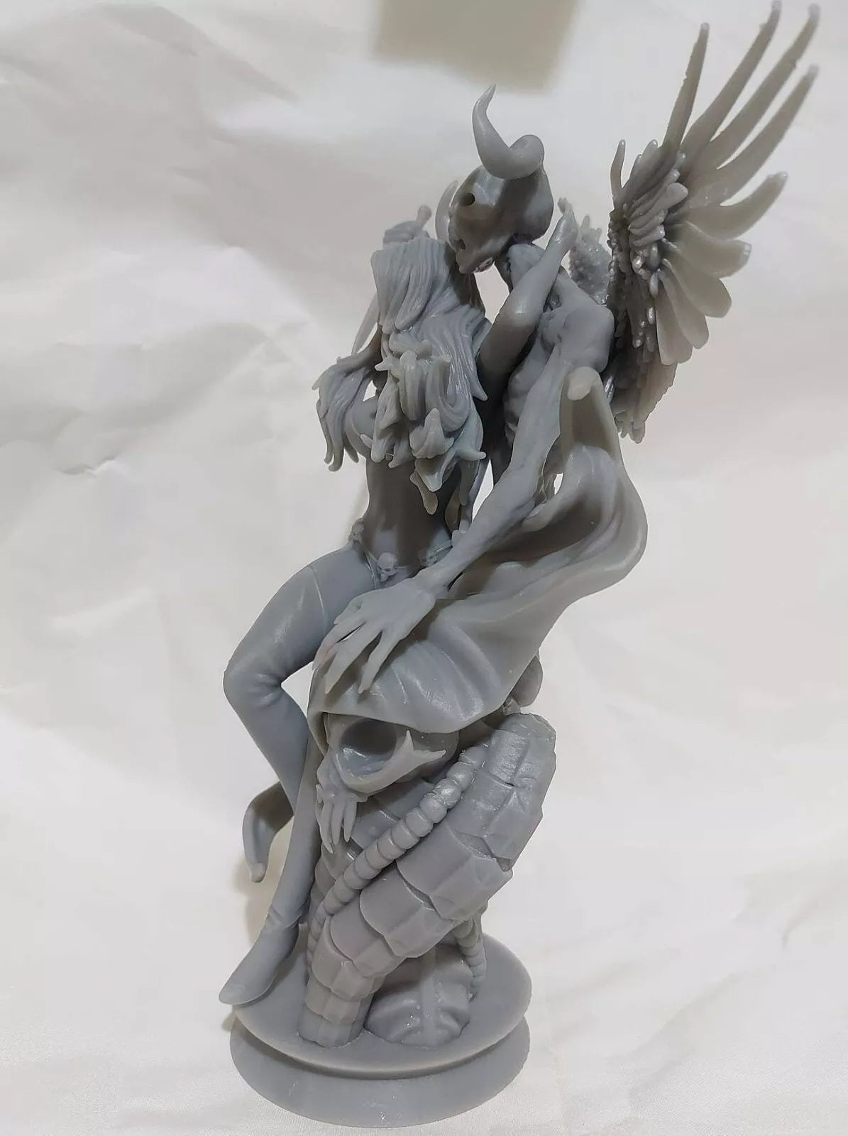 Lady Death Sculpture (200mm)/3D Printed/Unpainted/Unassembled - CA_3DArt- Tabletop RPG Miniature - Roleplaying 3D Printed Fantasy Mini