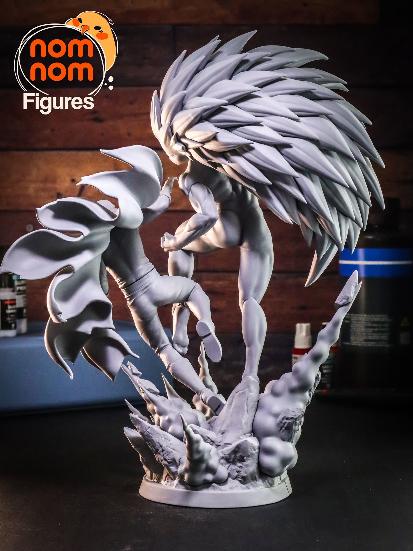 Saitama vs Boros One Punch Man Diorama - by Nom Nom- Tabletop RPG Miniature - Roleplaying 3D Printed Fantasy Mini