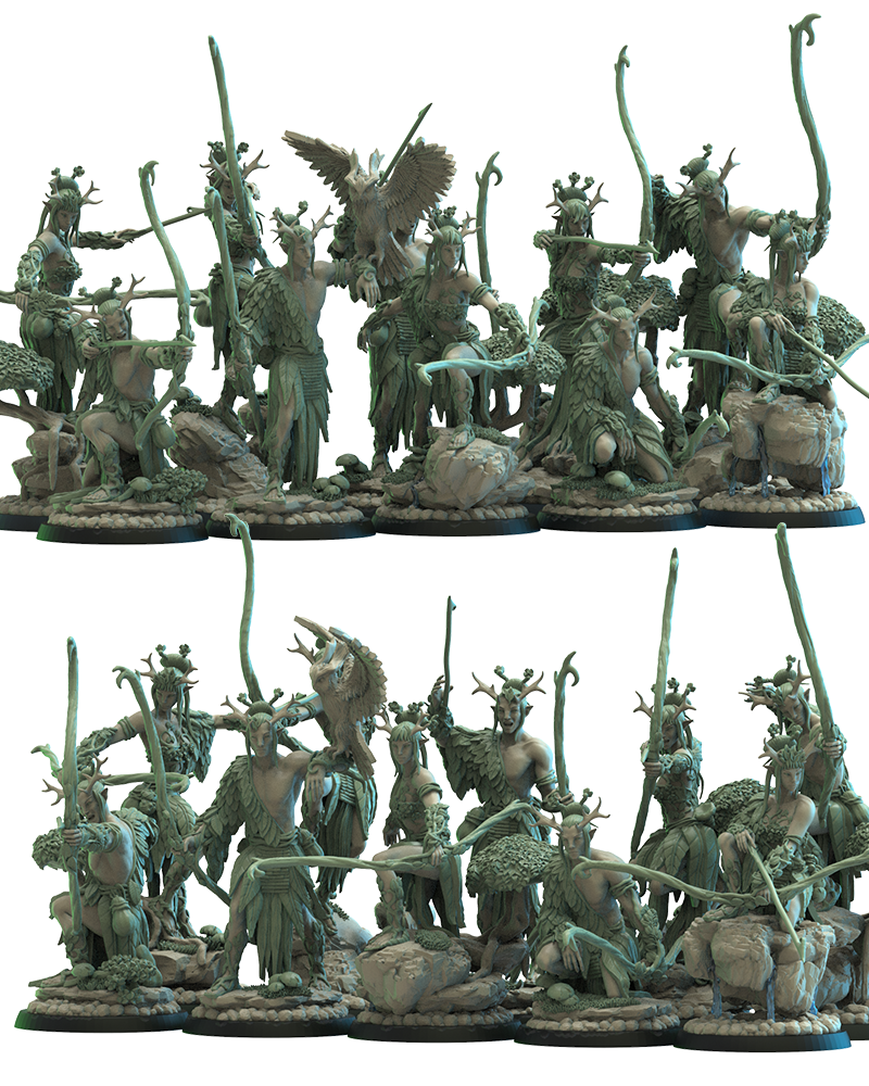Sakura Archers (x10) - Wood Elves - TTRPG - Wargaming - Dungeons and Dragons