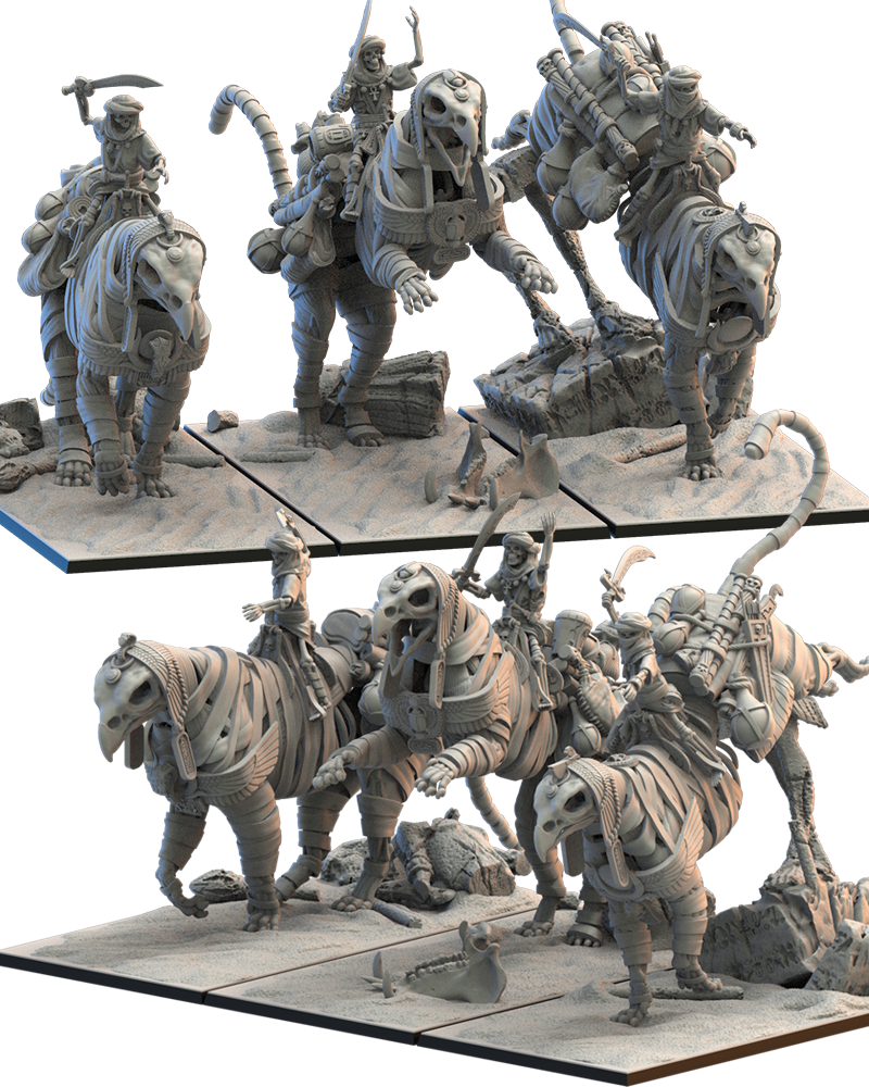Sand Bedouins (x3) - Tomb Kings - Undead - TTRPG - Wargaming - Dungeons and Dragons
