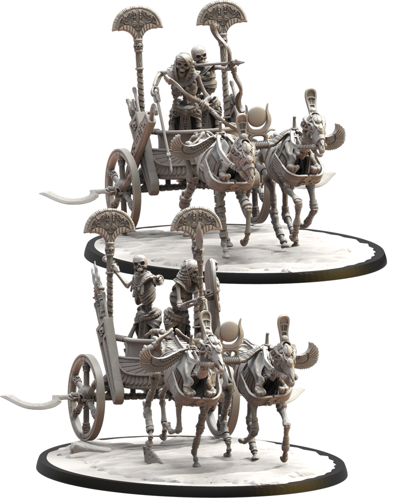 Second Dinasty Chariots (x2) - Tomb Kings - Undead - TTRPG - Wargaming - Dungeons and Dragons