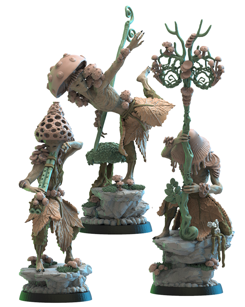 Shaolin Kodamas CG (x3) - Wood Elves - TTRPG - Wargaming - Dungeons and Dragons