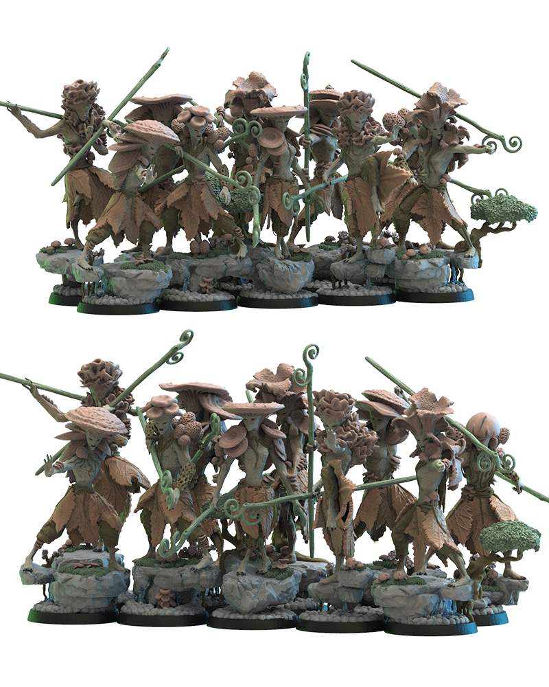Shaolin Kodamas (x10) - Wood Elf - TTRPG - Wargaming - Dungeons and Dragons