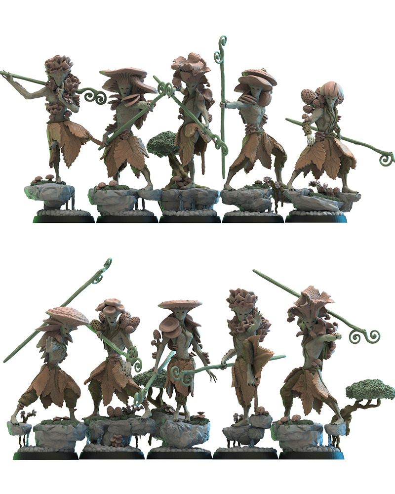 Shaolin Kodamas (x10) - Wood Elf - TTRPG - Wargaming - Dungeons and Dragons
