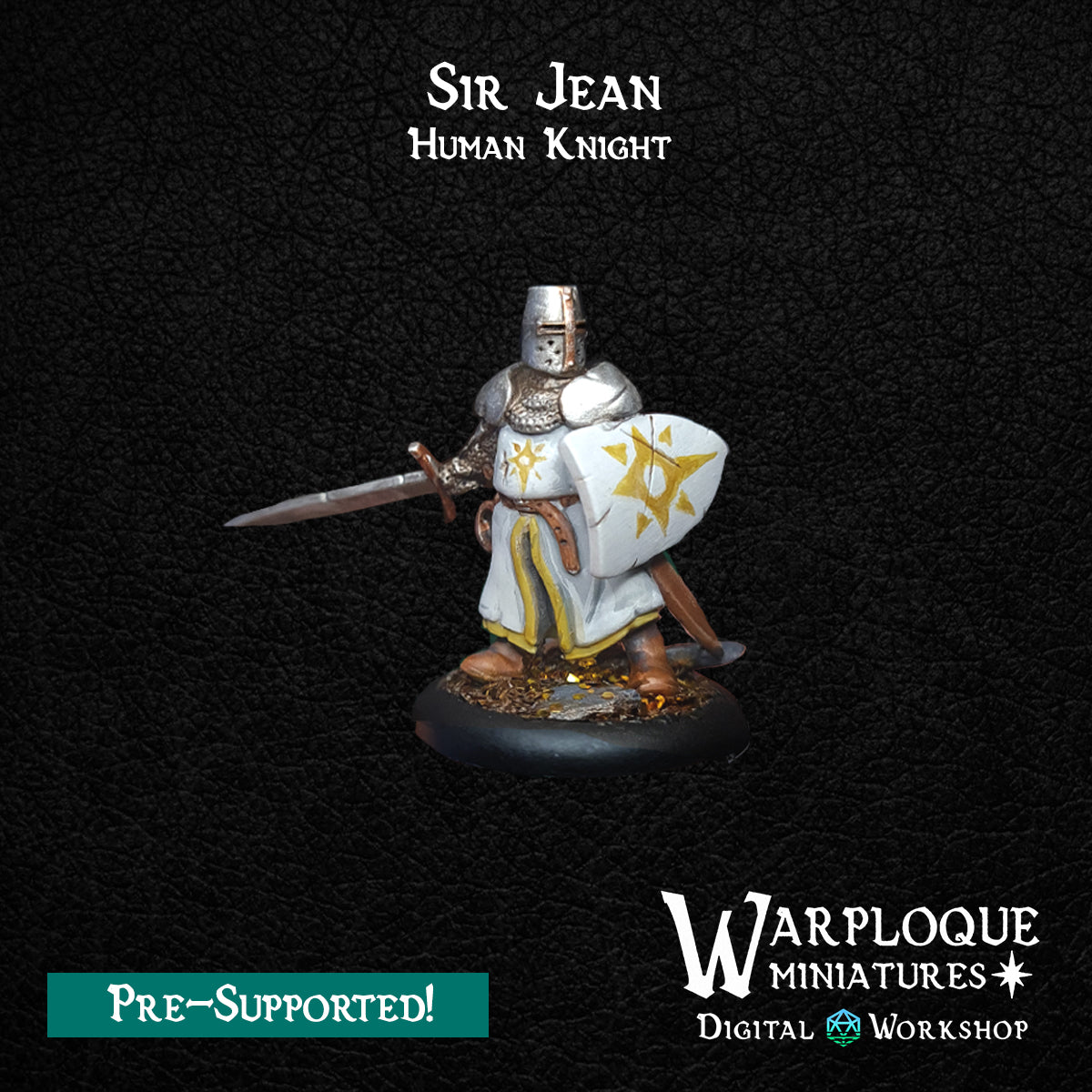 Sir Jean - Human Knight - TTRPG - Wargaming - Dungeons and Dragons