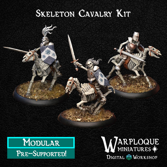 Skeleton Cavalry (x3) - TTRPG - Wargaming - Dungeons and Dragons