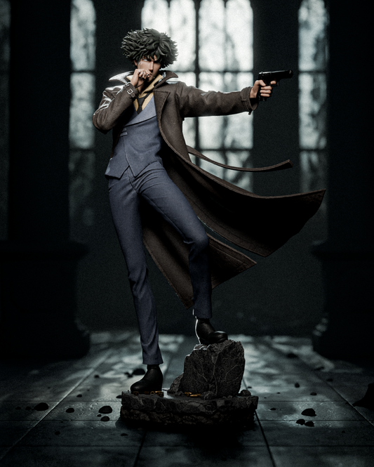 Spike Spiegel Sculpture (75mm to 500mm) - Unassembled/Unpainted/3D Print