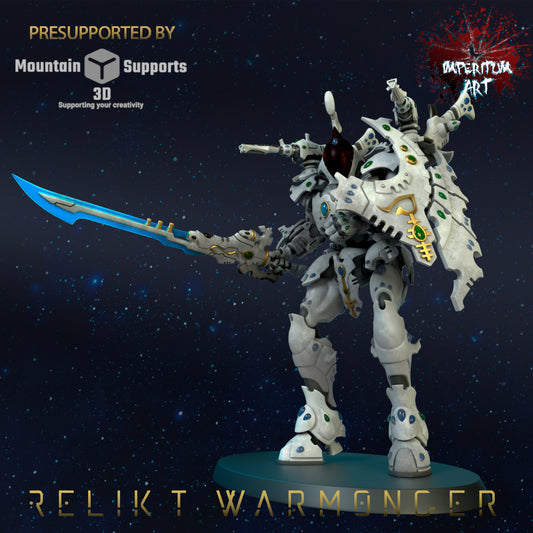 Relikt Warmonger Titan/ Construct/Wargaming/GrimDark/ Compatible with Warhammer 40K - by Imperium Art Miniatures- Tabletop RPG Miniature - Roleplaying 3D Printed Fantasy Mini