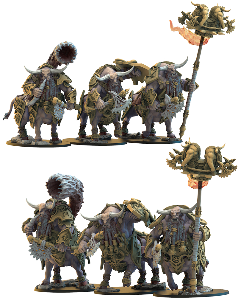 Taurukh Annointed CG (x3) - Chaos Dwarves - TTRPG - Wargaming - Dungeons and Dragons