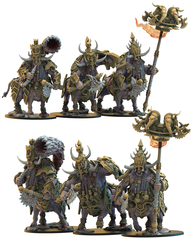 Taurukh Annointed CG (x3) - Chaos Dwarves - TTRPG - Wargaming - Dungeons and Dragons